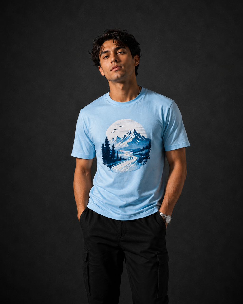 Men Classic T-Shirt baby blue